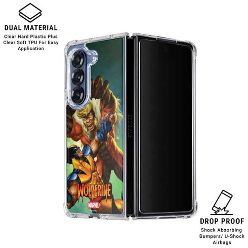 Marvel X-Men Wolverine Vs Sabretooth Galaxy Z Fold6 Clear Case